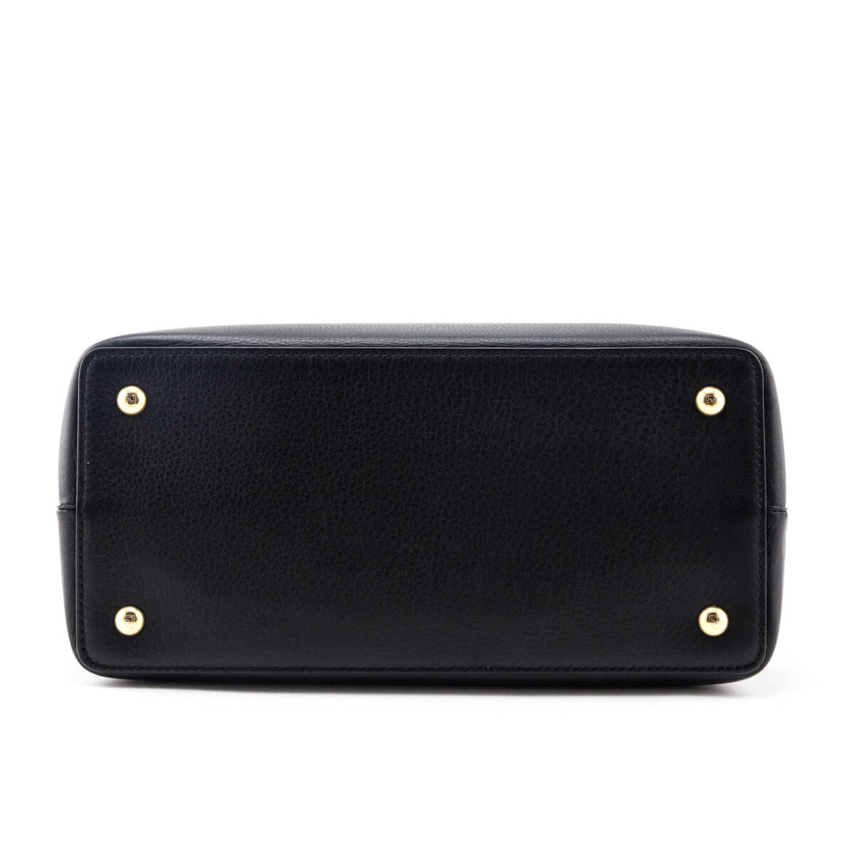 Fendi Black Vitello Dolce Petite 2Jours Tote
