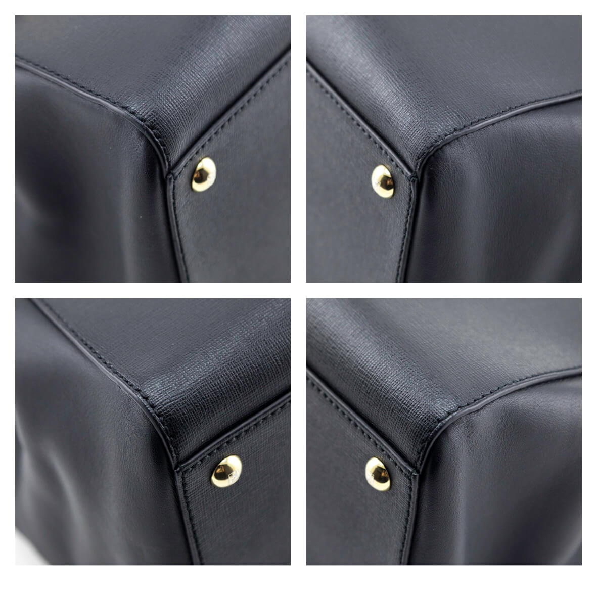 Fendi Black Vitello Elite Regular 2Jours Tote