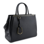 Fendi Black Vitello Elite Regular 2Jours Tote