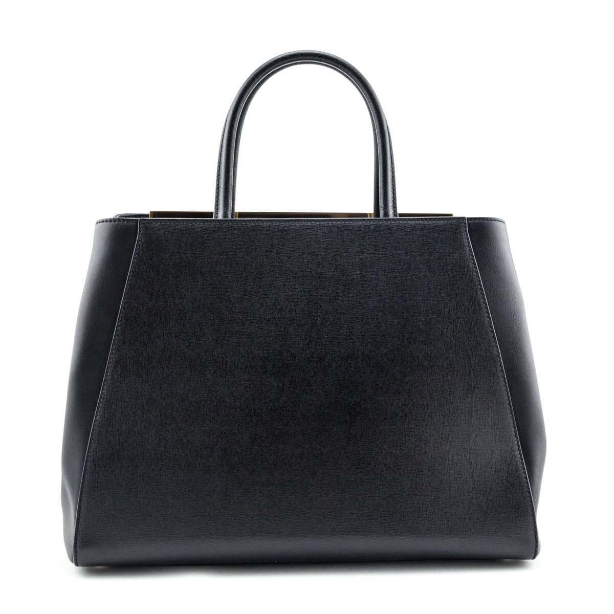 Fendi Black Vitello Elite Regular 2Jours Tote