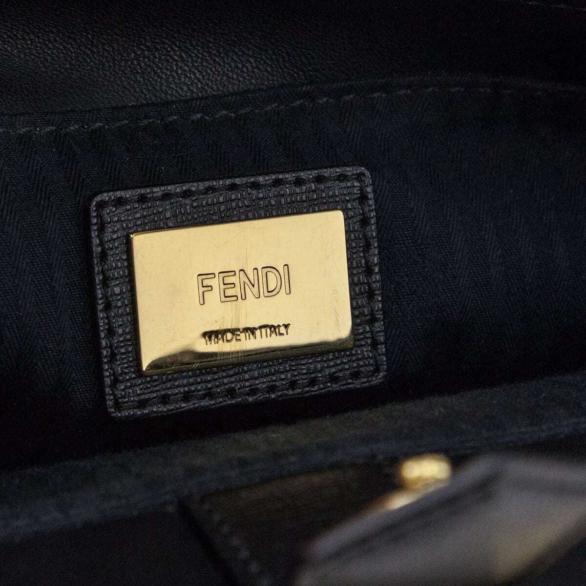 Fendi Black Vitello Elite Regular 2Jours Tote
