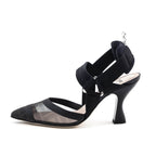 Fendi Black Zucca FF Techinical Mesh Colibri Pumps Size US 6 | EU 36