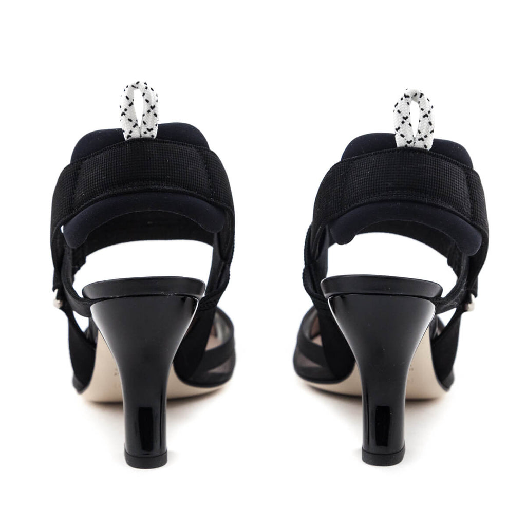Fendi Black Zucca FF Techinical Mesh Colibri Pumps Size US 6 | EU 36