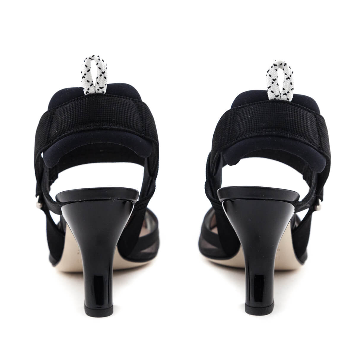 Fendi Black Zucca FF Techinical Mesh Colibri Pumps Size US 6 | EU 36