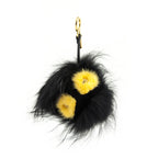 Fendi Black & Yellow Fur Monster Bag Charm