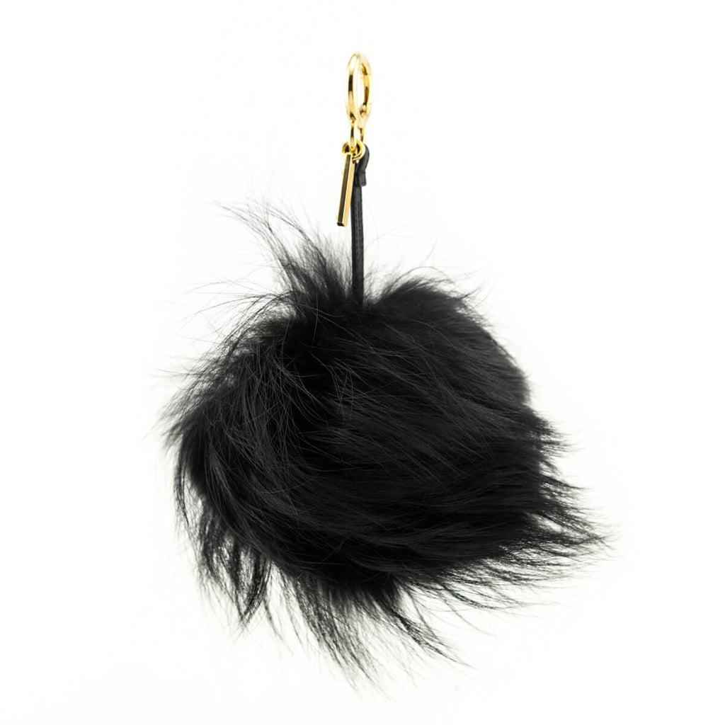 Fendi Black & Yellow Fur Monster Bag Charm