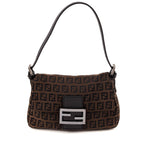 Fendi Brown Zucchino Mini Mamma Baguette