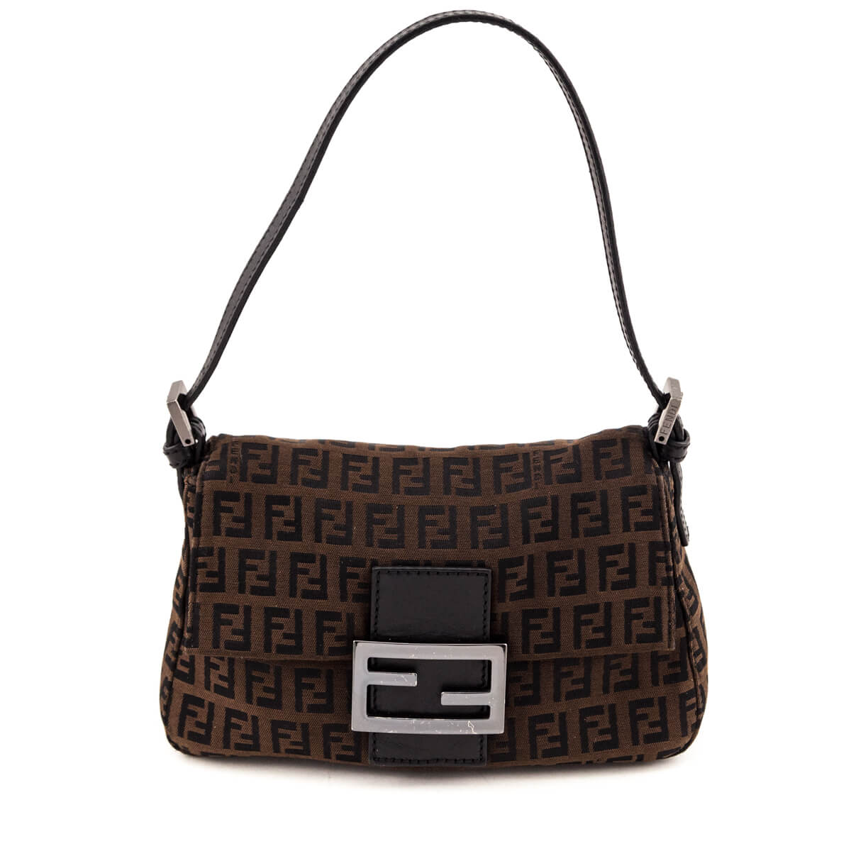 Fendi Brown Zucchino Mini Mamma Baguette