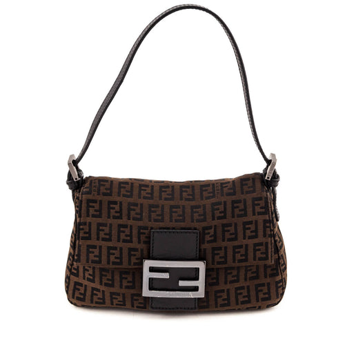 Fendi Brown Zucchino Mini Mamma Baguette