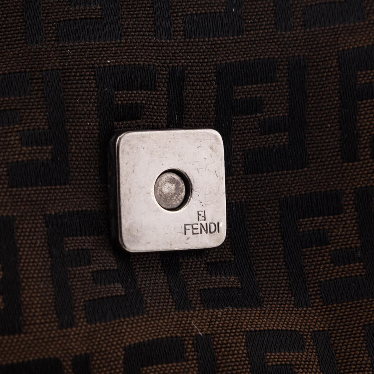 Fendi Brown Zucchino Mini Mamma Baguette