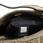 Fendi Gold Textured Leather Mini Chef Bag
