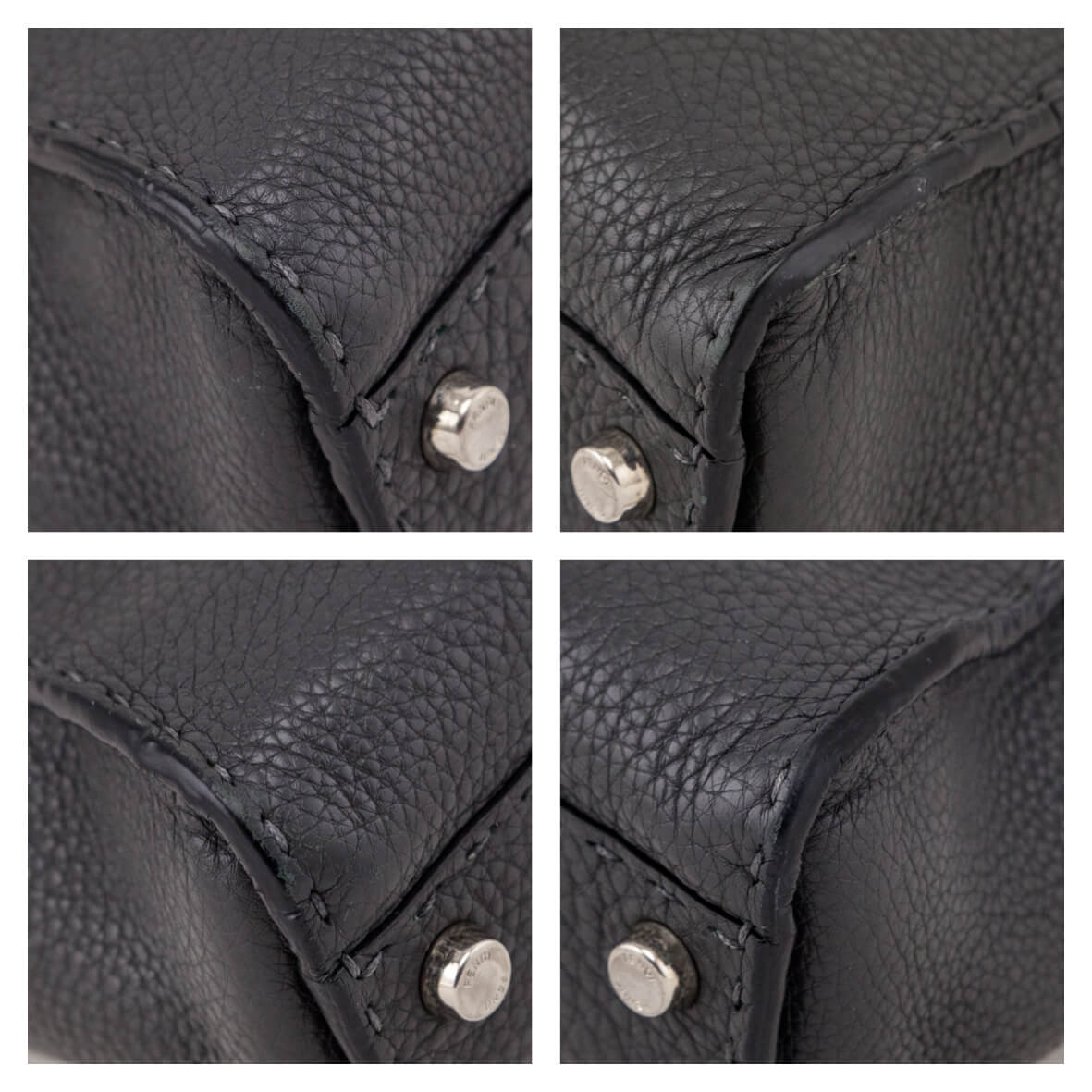 Fendi Gray Cuoio Romano Selleria Medium Peekaboo Iconic Satchel