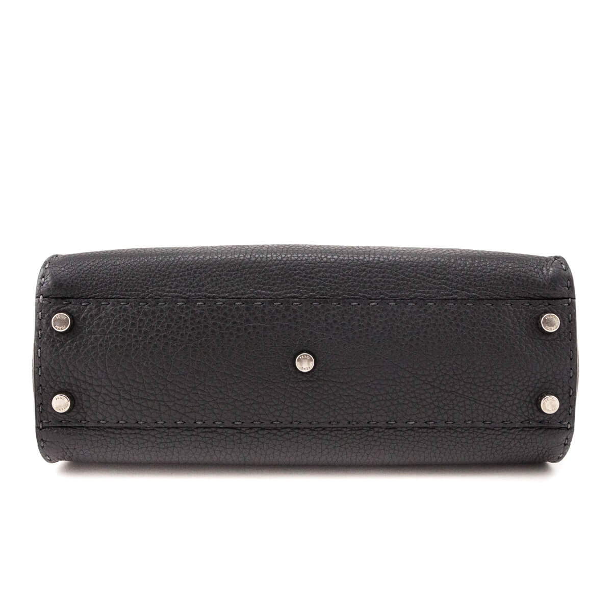 Fendi Gray Cuoio Romano Selleria Medium Peekaboo Iconic Satchel