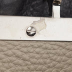 Fendi Gray Cuoio Romano Selleria Medium Peekaboo Iconic Satchel