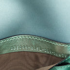 Fendi Light Green Satin Sequin Paillettes Shiny Nappa Mini Baguette 1997