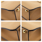 Fendi Miele Scuro Vitello Seta Nappa Medium Peekaboo I SEE U Satchel