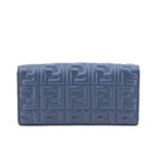 Fendi Mirto Nappa Matisse FF Embossed Continental Wallet On Chain