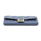 Fendi Mirto Nappa Matisse FF Embossed Continental Wallet On Chain