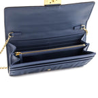 Fendi Mirto Nappa Matisse FF Embossed Continental Wallet On Chain