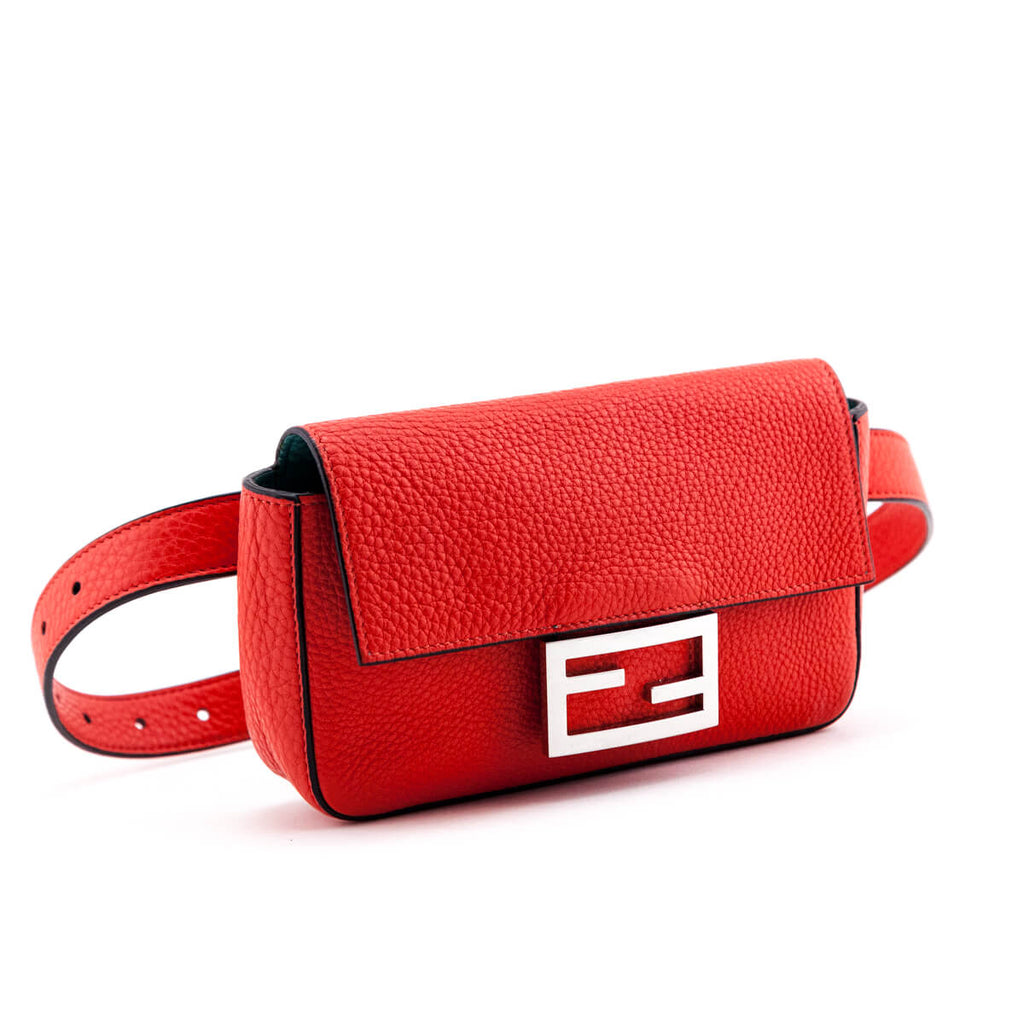 Fendi Poppy Cuoio Romano Baguette Hip Belt Bag
