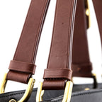 Fendi Tobacco Pequin Striped Vitello Tote