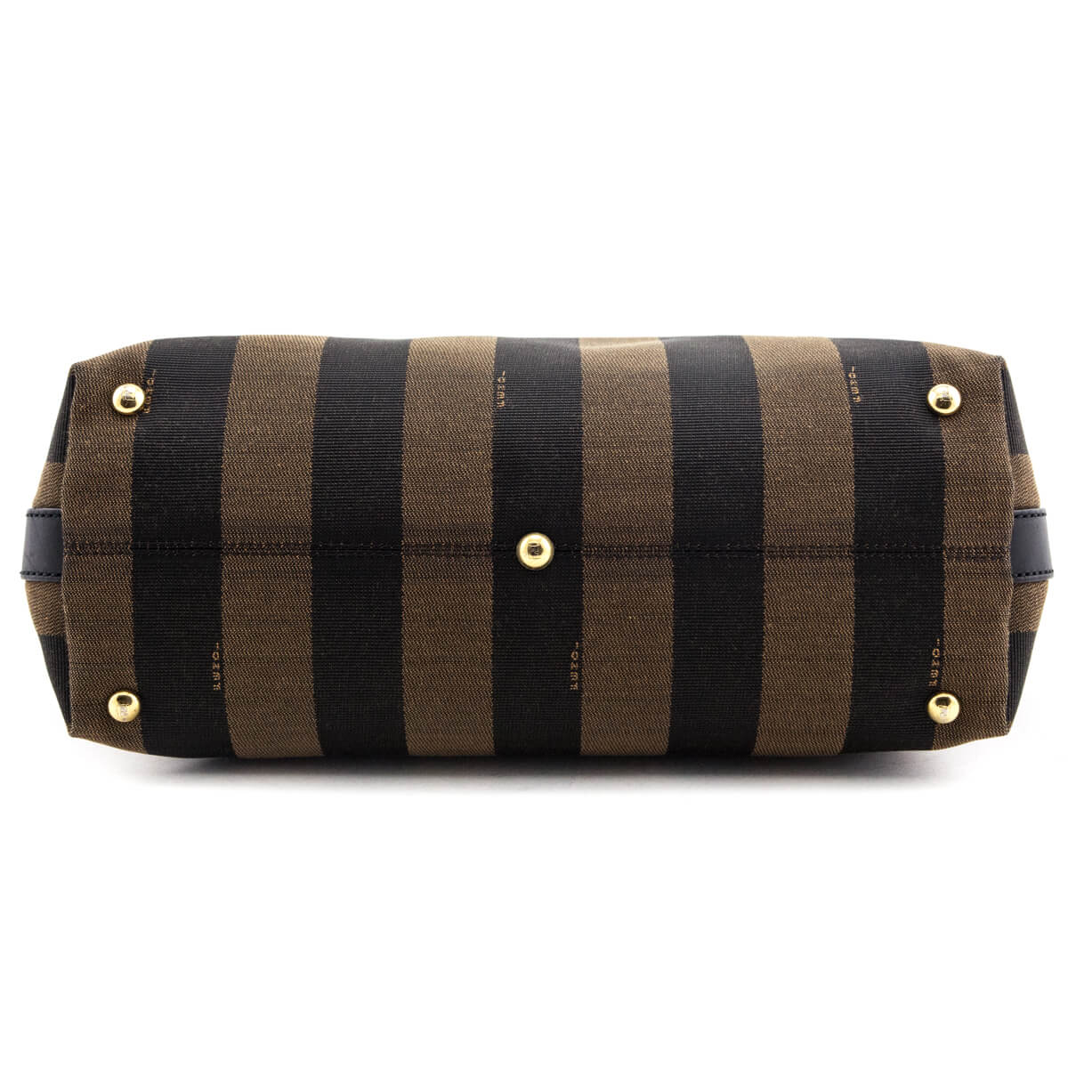 Fendi Tobacco Pequin Striped Vitello Tote