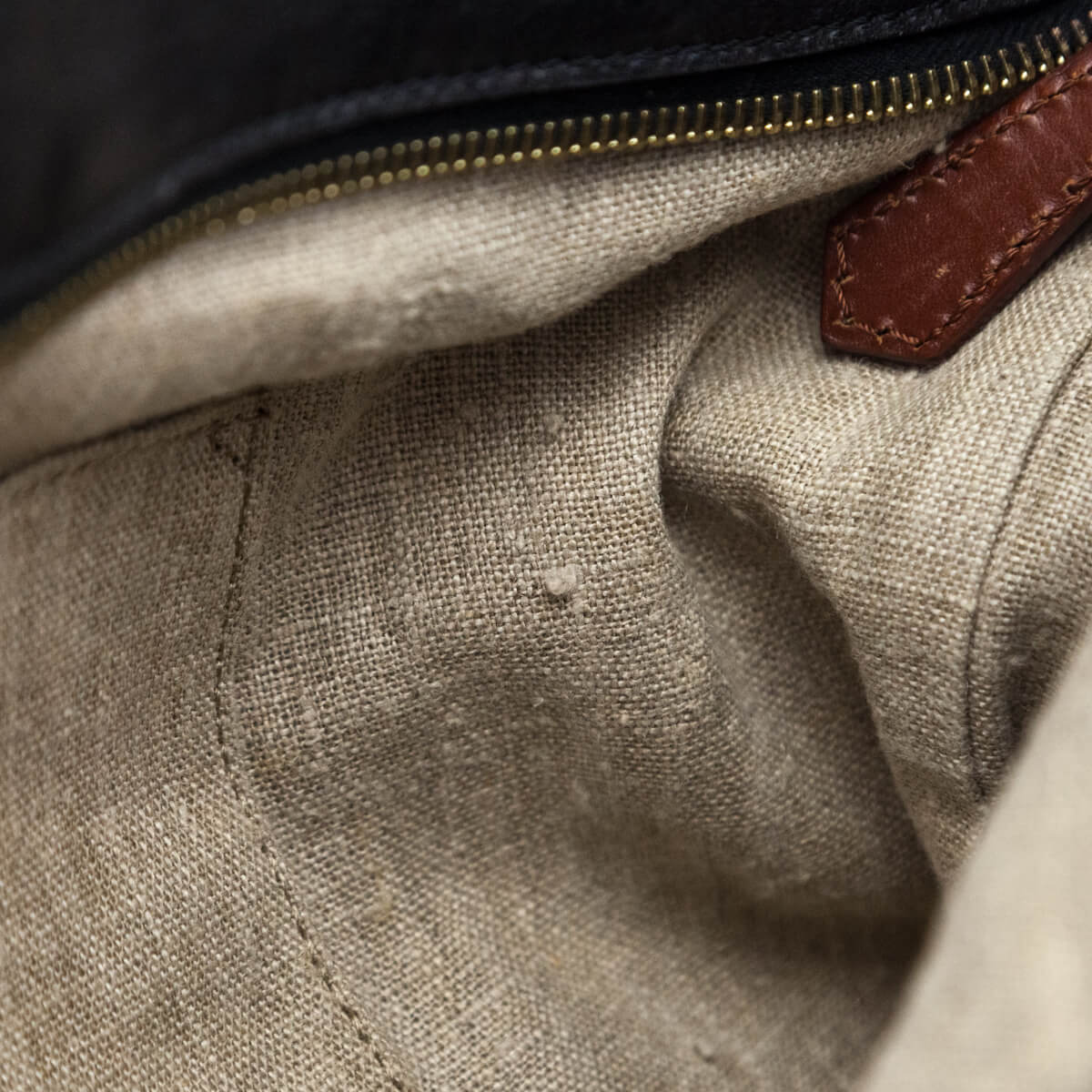 Fendi Tobacco Pequin Striped Vitello Tote
