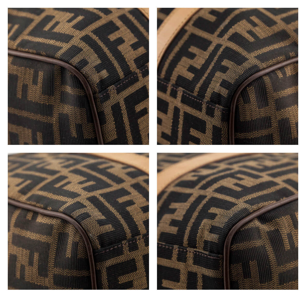 Fendi Tobacco Zucca Boston Satchel