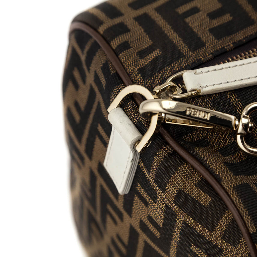 Fendi Tobacco Zucca Boston Satchel