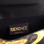 Fendi X Versace Fendace Card Glazed Canvas Card Holder