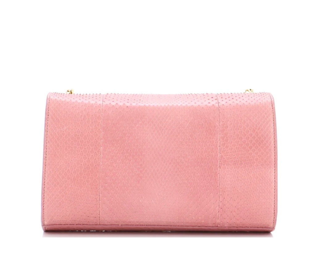 SAINT LAURENT - Classic Monogram Tassel Crossbody Bag Python Medium