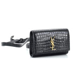 SAINT LAURENT - Classic Monogram Kate Belt Bag Crocodrile
