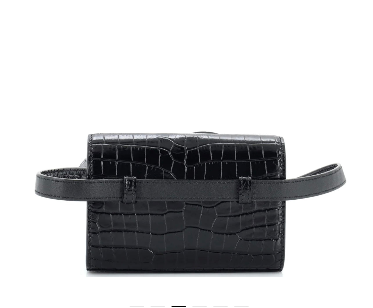 SAINT LAURENT - Classic Monogram Kate Belt Bag Crocodrile