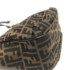 FENDI Tote Bag 8BH156 Canvas / leather Brown typex Gold Metal Zucca logo Logo charm Women