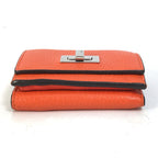 FENDI Trifold wallet 8M0426 leather Orange Peekaboo Women
