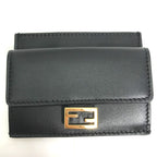 FENDI Coin case 8M0423 leather black baguette card holder Women