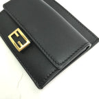 FENDI Coin case 8M0423 leather black baguette card holder Women