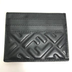 FENDI Coin case 8M0423 leather black baguette card holder Women