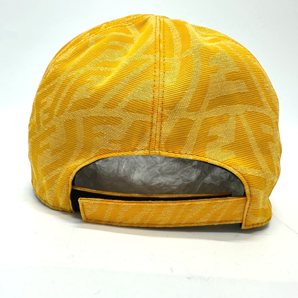 FENDI cap FXQ768 canvas yellow Zucca Baseball cap Women