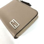 FENDI Coin case 7M0330 leather Beige type Fragment case Wallet logo mens