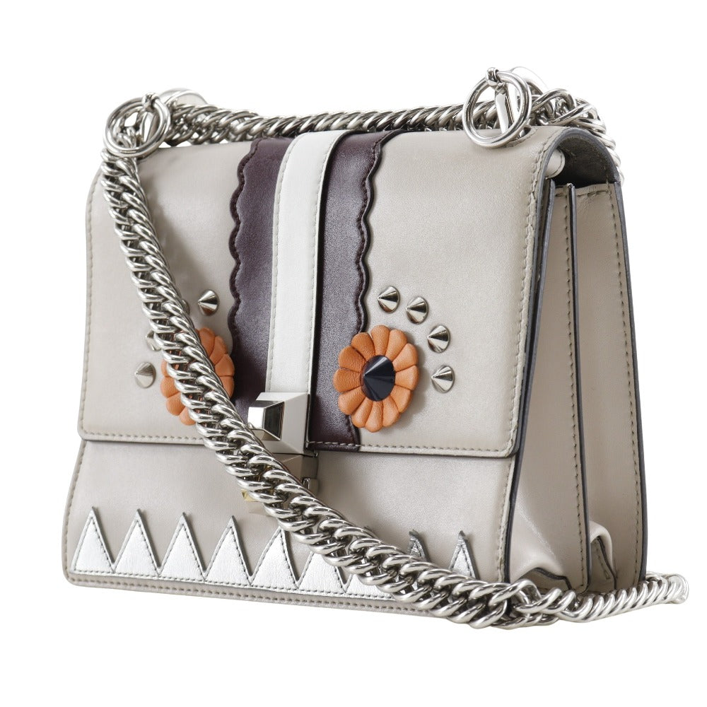 Fendi Mini Kan I Shoulder Bag Beige