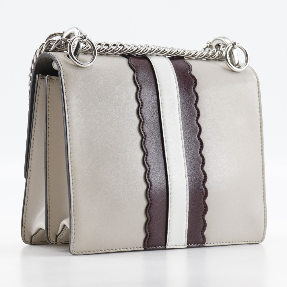 Fendi Mini Kan I Shoulder Bag Beige