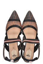 FENDI Colibri FF Motif Slingback Flats Brown