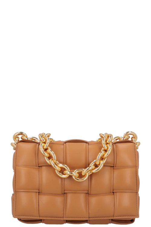 BOTTEGA VENETA Chain Cassette Crossbody Bag Camel