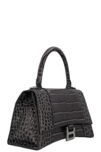 BALENCIAGA Hoursglass S Bag Croc Embossed Grey