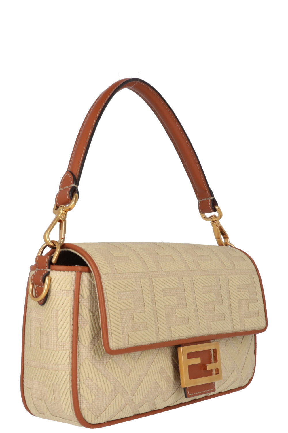 FENDI Medium Baguette Zucca Beige Brown