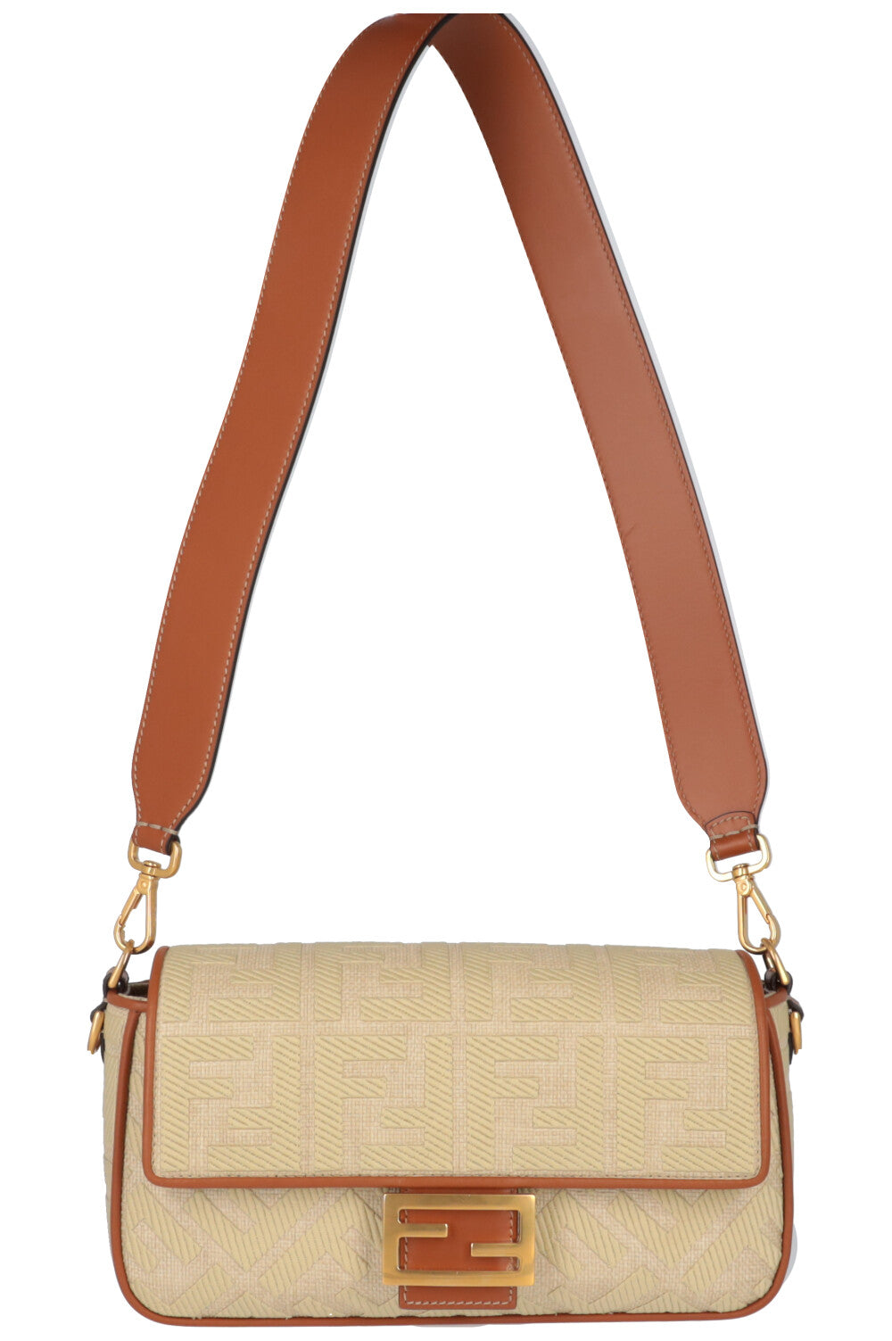 FENDI Medium Baguette Zucca Beige Brown