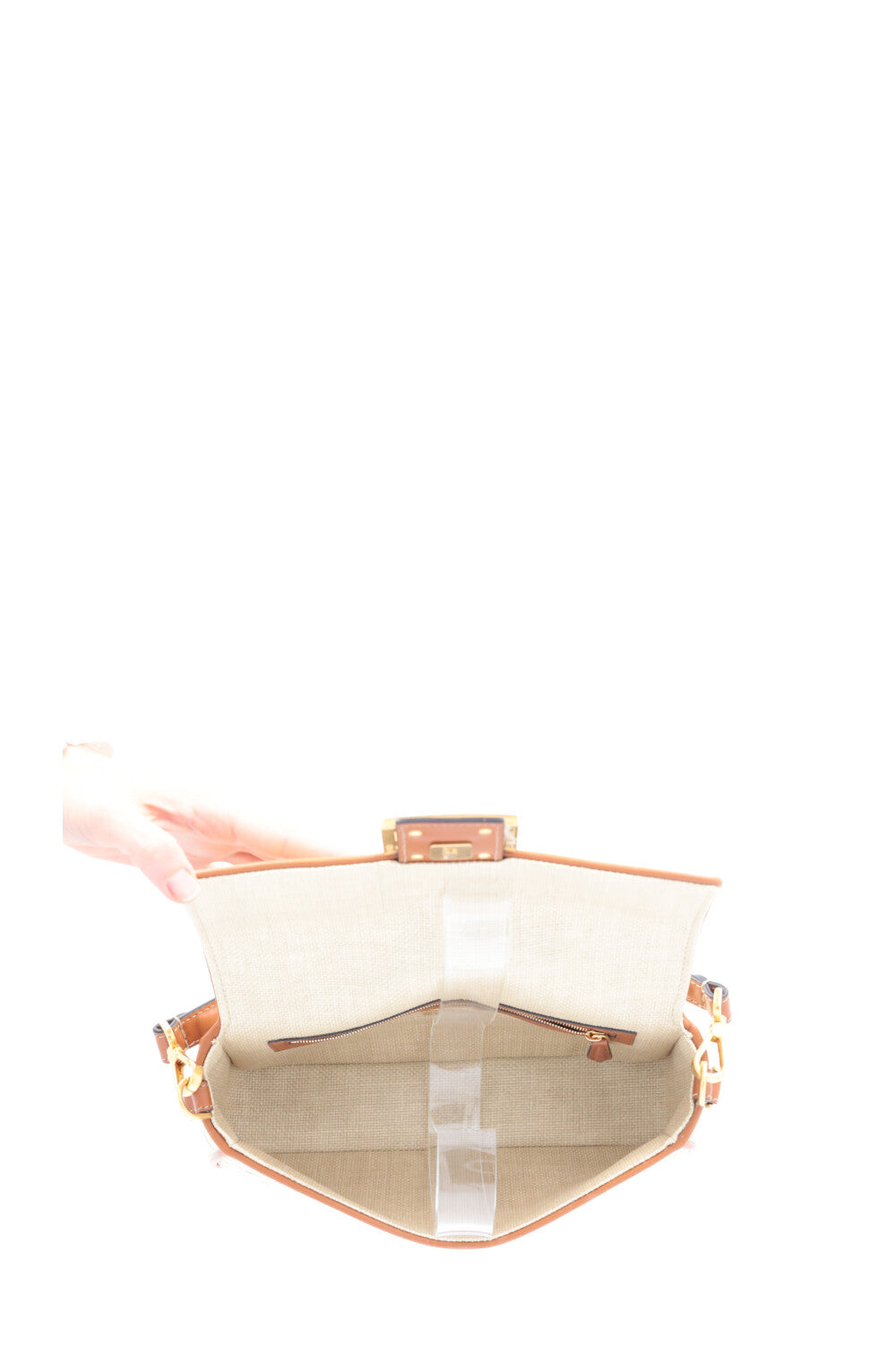 FENDI Medium Baguette Zucca Beige Brown
