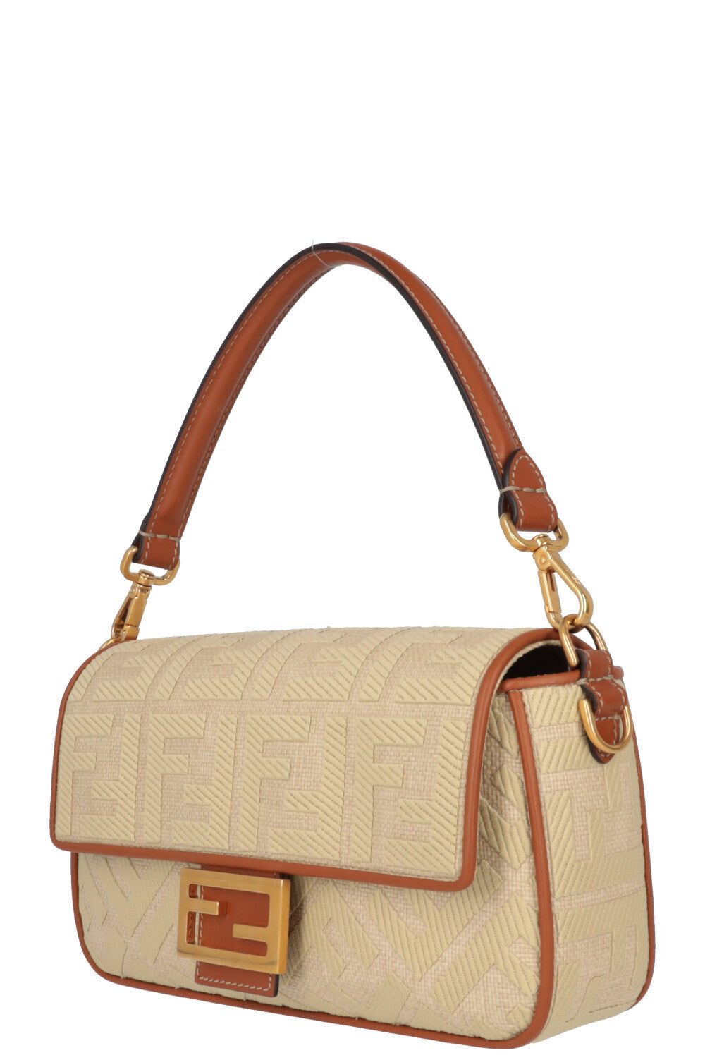 FENDI Medium Baguette Zucca Beige Brown