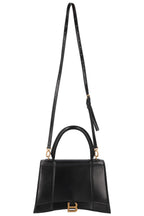 BALENCIAGA Hourglass Hinge Medium bag Leather Black Gold